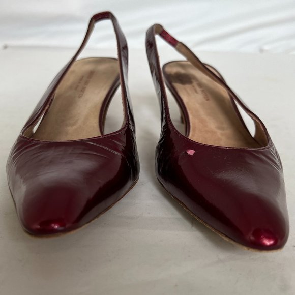 Dries Van Noten Red Patent Slingback Heels 35.5 - Picture 3 of 10